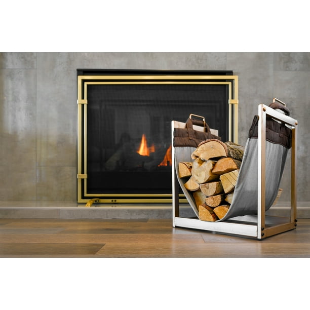 Fireplace Log Holder Indoor Holders Rack Firewood Carrier BRAND NEW